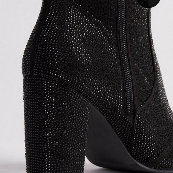 NWT Torrid 13W Black Stretch Embellished Boots. - Picture 5 of 7